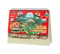 Calendario de escritorio 2026,2026 Agenda Decorativa con Ilustración de Capibara | Calendario De Mesa De Cómics, Para Niños Adultos Chicos Casa Apartamento Oficina Escritorio Mesa Escuela Aula Cam