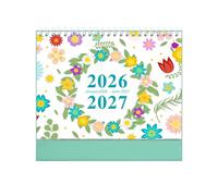 Calendario de escritorio 2026 - 2027 - Monthly Calendar Planner, 18 meses espiral Bound Desktop Decor | Monthly Desk Calendars Planner for Home Work Study School Daily Weekday Bedroom Nursery