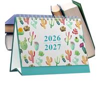 Calendario de escritorio 2026-2027, planificador mensual semanal diario | Motivos vegetales, calendario, planificador de decoración de oficina, para el hogar y la escuela, agenda académica con horario