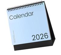 Calendario de escritorio 2026, bloc de escritura de 12 meses, de enero a diciembre, encuadernación de doble bobina, mensual académico para vacaciones en casa