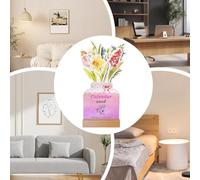 Calendario de escritorio 2026, calendario mini de mesa flores floral con base de madera, organizador agenda planificador para decoración del hogar oficina | para oficina, escuela, casa estudio