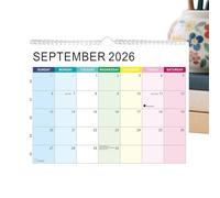 Calendario de escritorio 2026 - Calendario semanal y diario con días festivos - Calendario mensual 2026-2027 Planificador,Para el hogar, oficina, escuela, citas, planificación académica