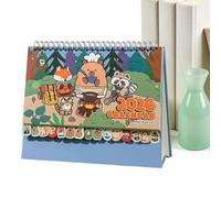 Calendario de escritorio - 2026 Capybara Illustration Decorative Planners | Stand Up Calendars For Kids Adults Boys Girls Home Apartment Office Desk Table School Classroom And Others