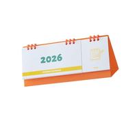 Calendario de escritorio 2026 con bloc de notas y encuadernación con peine, planificador mensual portátil para oficina, hogar, escuela, programación, calendario de escritorio portátil
