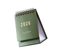 Calendario de escritorio 2026 con espirales, tamaño pequeño, detalle de lámina dorada, planificador moderno para una programación eficiente y elegante espacio de trabajo, calendario funcional de