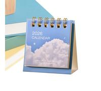 Calendario de escritorio 2026 - Mini organizador mensual - Calendario de escritorio pequeño de pie, para el hogar, oficina, escuela, hombres, mujeres, compañeros de trabajo, empleados de Navidad, Año