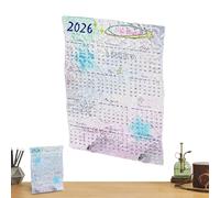 Calendario de Escritorio 2026 - Planificador acrílico transparente con aspecto artístico - Calendario de Escritorio de 12 meses,Organizador de Planificación y Decoración De Estudio Para Uso Diario