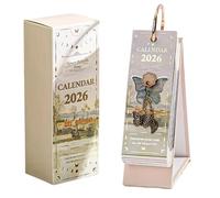 Calendario de escritorio 2026 Planificador de escritorio: resumen de citas de doce meses, Organizador de oficina compacto, gestión del tiempo elegante | Idea de regalo para la planificación anual de