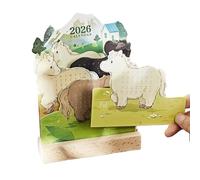 Calendario De Escritorio 2026: Planificador Mensual De Animales Lindos, Programador Ilustrado De Caballos De Oveja, Organizador De Escritorio Diario, Diario De Citas 2026, Compañero De Planificación D