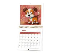 Calendario de escritorio 2026 | Planificador semanal y diario para perros | Calendario de pared para perros 2026 - Para citas, agenda académica, hogar, escuela, dormitorio, estudiante, profesor y año