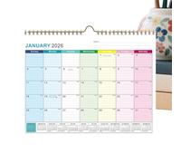 Calendario de escritorio 2026 - Thick Paper Monthly Planner, enero 2026 - June 2027 with Durable Design, Desk Calendar with Wall Decor Feature, Planning Accessory for Appointment and Academic Schedule