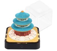 Calendario de escritorio 3D 2025, calendario de piezas de tiempo, bloc de notas de papel 3D con luces LED, calendario creativo de notas 3D, calendario artístico 3D, tallado en papel, decoración de