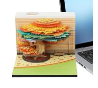 Calendario de escritorio 3D 2026-2026, calendarios con diseño de árbol, escultura de papel, decoración del hogar para la familia, estudiantes, profesores, dormitorio, oficina, escuela, universidad