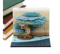 Calendario de escritorio 3D 2026-3D Tree Art 2026 CalendarioMemo Pad, Escritorio Decorative Paper Sculpture | Paper Sculpture Arts & Crafts Home Decor for Teaching Family College Dorm bureauParty