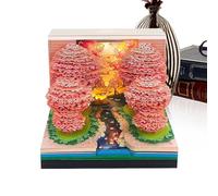 Calendario de escritorio 3D 2026, Agenda semanal de 52 semanas con bloc de notas 2026 - Organizador de eventos decorativos para oficina, escuela, hogar, hotel Acción de Gracias Navidad