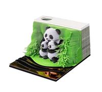 Calendario de escritorio 3D 2026 - Bloc de notas 3D con diseño de panda - Bloc de notas decorativo de escultura de papel para áreas de recepción, salas de conferencias, escritorio de oficina