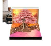 Calendario de escritorio 3D ABS y papel, calendario artístico de papel de 52 semanas 2026, 8,5 x 8,5 x 6,2 cm, blocs de notas decorativos, planificación, eventos para el hogar, apartamento, oficina