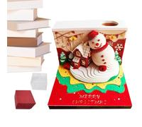 Calendario de escritorio 3D - Bloc de notas de Navidad 3D | Bloc de notas de papel artístico para planificación de escritorio, escritura, aprendizaje, Adviento, planificación de vacaciones, Navidad