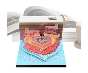 Calendario De Escritorio 3D Time Piece 2025: Innovador Papel Desgarrable, Bloc De Notas De Arte Escultórico, Decoración De Escritorio Con Luz, Regalo Único Para El Día De San Valentín, Regalo De Inaug