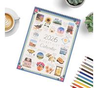 Calendario de escritorio, agenda 2026, cuaderno, planificador mensual de escritorio, para escuela, aula, oficina familiar, hogar, trabajo, niños, clase