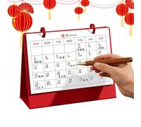 Calendario de Escritorio Año Nuevo Lunar Caballo,Planificador De Fechas De 12 Meses 2026 - Calendario Mensual del Año del Caballo,Para Oficina Hotel Escuela Autónomos Profesores Dormitorio Tocador Est