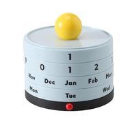 Calendario de escritorio Calendar With Rotating Feature Perfect For Adding Personality To Workspaces Decoración para cubículos de oficina(Blue yellow ball)