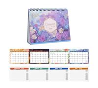 Calendario de escritorio, calendario de escritorio de bobina, calendario de pie, calendario de de página, planificador mensual de papel grueso, calendario mensual creativo de escritorio 2025 para