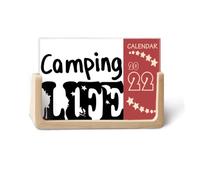 Calendario de escritorio con cita de camping Life Art Deco Fashion 2022, 12 meses