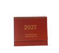 Calendario de escritorio creativo 2027 para decoración de estudio en casa | Papel artístico recubierto de alta calidad, acabado profesional duradero, superficie de escritura suave, uso duradero