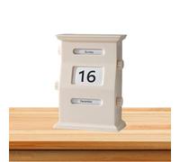 Calendario de escritorio de bloque - 6,1 x 4,33 x 0,79 pulgadas bloque de calendario retro pantalla de fecha decoraciones de escritorio | Decoración de escritorio, planificador de bloques de fecha ABS