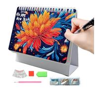 Calendario de escritorio de pie 2026, arte de gemas, calendario mensual de escritorio, decoración de manualidades, planificador personal de gestión del tiempo para planificar objetivos, organizar