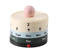 Calendario de escritorio de pie Calendar With Rotating Feature Perfect For Adding Personality To Workspaces Decoración vintage para oficina(A)