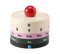 Calendario de escritorio de pie Calendar With Rotating Feature Perfect For Adding Personality To Workspaces Decoración vintage para oficina(F)