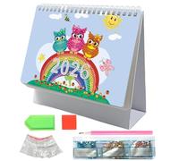 Calendario de escritorio de pie - Gem Art 2026, planificadores decorativos de 12 meses | Elegante organizador de gestión del tiempo, horario creativo de establecimiento de objetivos, escritorios de