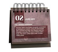 Calendario de escritorio de pie, planificador diario 2026, calendario de papel de 36.4 x 23.6 pulgadas con función de 365 días, calendarios de escritorio perpetuos, planificador de historia con diseño