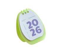 Calendario de escritorio de poliestireno impermeable permanente con límite de veintiséis giros que resalta paneles simples y fechas claras Calendario de escritorio de oficina elegante seis