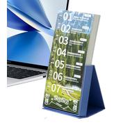 Calendario de escritorio diario 2026 - Enchufe exterior antideslizante, planificador de tema de desafío | con base magnética desafío semanal tema calendario diario de oficina para el hogar, li