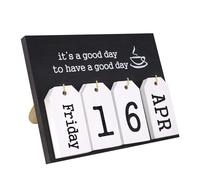 Calendario de escritorio inspirador Calendario perpetuo de escritorio Notakia madera - Bloques fecha vintage for Regalos para compañeros de trabajo