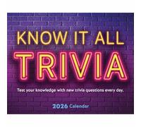 Calendario de escritorio Know it All Trivia 2026