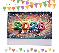 Calendario de Escritorio Mensual | Calendario De Escritorio 2026 Con Pintura De Cristales - Decoración del Hogar Artes y Manualidades | Navidad Regalo Profesor