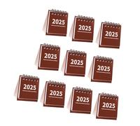 Calendario de escritorio mensual simple 2025, planificador de tamaño conveniente, para uso diario y planificación, calendario de planificación, 10 unidades