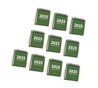 Calendario de escritorio mensual simple 2025, planificador de tamaño conveniente, para uso diario y planificación, calendario de planificación, 10 unidades