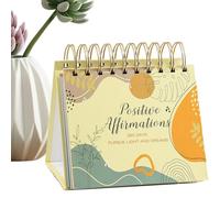 Calendario de escritorio motivacional, calendario de afirmación diario, calendario de oficina 2025, centro de mesa estética 2025, planificador diario, calendario de pie para amigos, familia, colegio