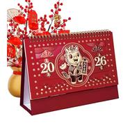 Calendario De Escritorio | Ornamento Del Festival De Primavera - Agenda Mensual Caballo Año 2026 Estudiantes, Niños, Adolescentes, Adultos | Amigos, Amigos, Aula, Dormitorio, Comedor, Habitación Da,