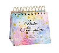 Calendario de escritorio: papel 14x14x9,5 cm | Calendario de escritorio de citas inspiradoras | Calendario de confirmación diaria para mujer 365 días de perpetuo para oficina en casa