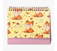 Calendario de escritorio para agricultores de 2026 con la bandera de la Unión y rosas inglesas