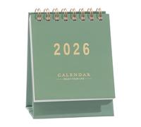 Calendario de escritorio pequeño 2025-2026, planificador compacto, mini organizador anual, calendario de 12 x 7,6 x 6 cm para uso en el escritorio en casa, elegante calendario de 2 años para