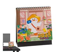 Calendario de escritorio pequeño 2025, escritorio de calendario 2025, planificador diario semanal de gestión del tiempo, 2025 Programa mensual diario Planificador de mesa Lindo calendario de dibujos