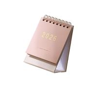 Calendario de escritorio pequeño 2026 Página con detalles dorados Sistemas de bobinas de Diseño elegante para un espacio de trabajo moderno Planificador de escritorio de con