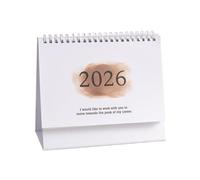 Calendario de escritorio pequeño 2026, planificador de pie 2025-2026, calendario mensual de papel grueso, organización académica y empresarial para oficina, dormitorio, aula, hogar, familia, Navidad